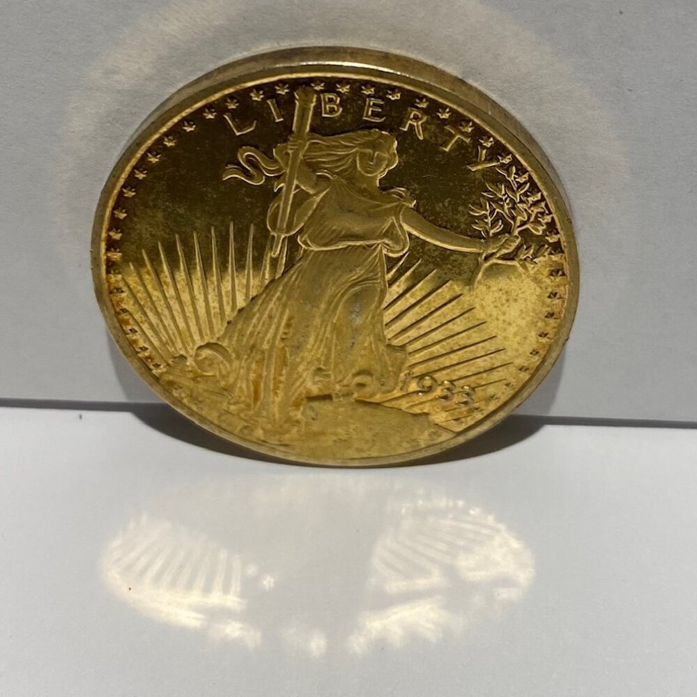 COPY OF A 1933 $20 GOLD PLATED COIN